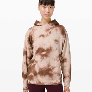 lululemon athletica Brown and Cream Tie-Dye Hoodie